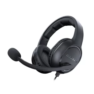 Cougar Headset HX330 /  Noise Cancellation / Foldable Mic / Memory Foam / 3.5mm<h4>Features</h4>
<ul>
 	<li>270g Light-Weight Comfort</li>
 	<li>50mm Complex PEK Diaphragm Driver</li>
 	<li>9.7mm Noise Cancellation Microphone</li>
 	<li>Reduce Crosstalk Signal Transmission</li>
 	<li>4-pole 3.5mm Connector and 3-pole Y splitter for PC</li>
 	<li>Pressure-free Memory Foam on Headband and Earpad</li>
</ul>