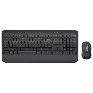 Logitech Signature MK650 Combo Graphite Keyboard and Mouse Sensor Technology Precision tracking 400-4000 DPI Buttons 5 buttons: Left/Right-click, Back/Forward, Middle click Scroll Wheel: Line by line precision and hyper-fast speed Keys Total Keys: 118 F-Row Keys: 20 Hot-Keys: 6 Shortcut Keys: 24 Wireless technology Logi Bolt USB Receiver Bluetooth Low Energy (BLE): 5.0+ Battery Mouse: 1 AA battery (included) providing 24-months of operation Keyboard: 2 AA batteries (included) providing 36-months of operation