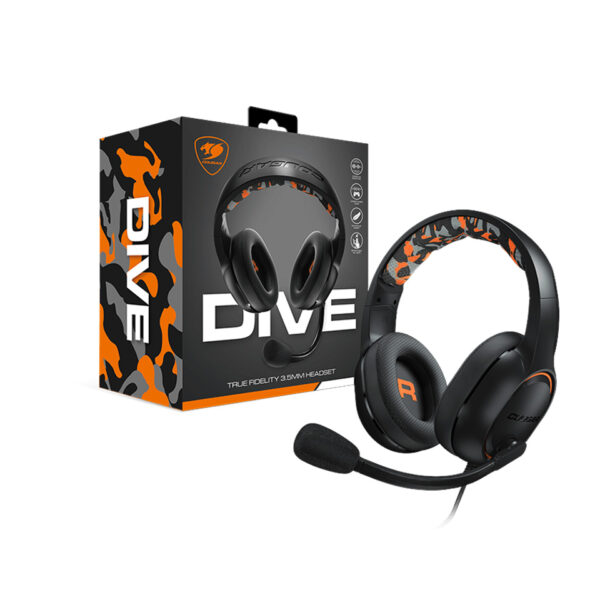 Cougar Dive Lightweight Gaming Headset W/9.7MM MIC/55MM Driver/Fabric/ 3.5MM - Computer Accessories