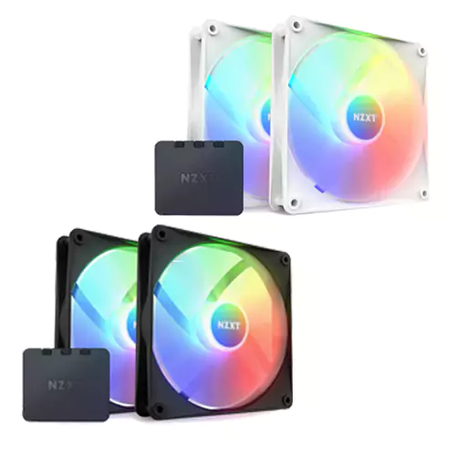 NZXT F140 RGB Core Single Pack | Twin Pack Black | White 140MM RGB Fans ...