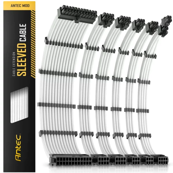 Antec Sleeved Extension Cable Kit - Black | White - Computer Accessories