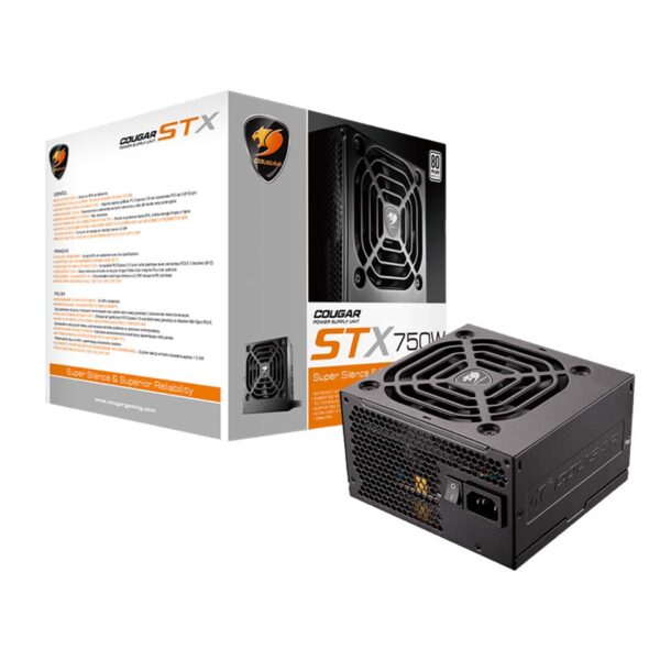 COUGAR STX750 750W 80+ White Non-Modular Gaming Power Supply (ST-750) - Power Sources