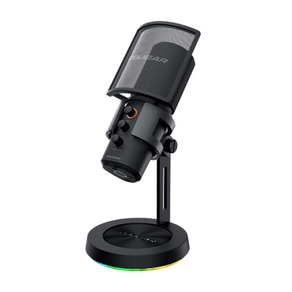 Cougar Screamer-X Studio Microphone W/ RGB Stand & USB 3.0 Hub - Black - Computer Accessories