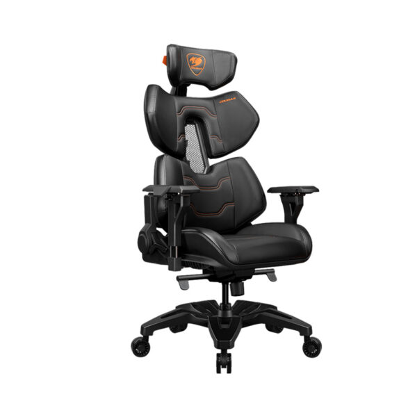 Cougar Terminator Gaming Chair/4D-Armrest/Hyper Dura Leather/Aluminum Base - Black/Orange - Furnitures