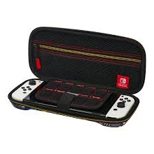 PowerA Protection Case for Nintendo Switch OLED Model, Nintendo Switch or Nintendo Switch LiteTake your Nintendo Switch on the go with this sturdy compact case designed to fit the console in handheld mode.
<ul>
 	<li>Sturdy outer shell with rubberized handle and durable dual zipper pulls</li>
 	<li>Molded interior with felt lining plus zippered mesh storage fits either system</li>
 	<li>Built-in padded screen-protector flap includes game storage for nine game cards</li>
 	<li>Officially licensed for Nintendo Switch - OLED Model, Nintendo Switch and Nintendo Switch Lite</li>
</ul>