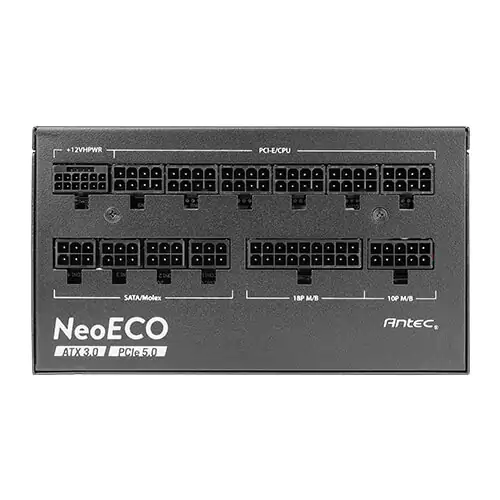 Antec NE1000G | NE1300G M ATX 3.0 Gold Fully Modular Power SupplyIntroducing the NE1000G and NE1300G M ATX 3.0 power supply, designed with the ultimate performance and stability in mind for the gaming and enthusiast market. With advanced features like ATX 3.0 and high-quality JP capacitors, unparalleled stability, and 80 PLUS® Gold-certified efficiencies, you can expect peak performance from your system. The PhaseWave™ Design ensures steady power output, while the 120mm FDB Silence Fan offers quiet cooling. The power supply is also 100% Modular, allowing for easy cable management and customization. The Zero RPM Manager enables advanced thermal control, ensuring the optimal balance between silent operation and efficient cooling. The CircuitShield™ suite of industrial-grade protections provides safe and reliable power delivery in any environment. The NE1000G M ATX 3.0 is the perfect choice for building a reliable and efficient PC system for gamers and professionals