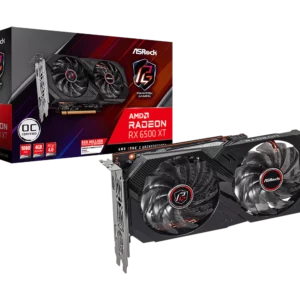 Asrock AMD Radeon RX 6500 XT Phantom Gaming D 4GB OC Graphics Card<div class="brieftxt">PRODUCT BRIEF:</div>
<ul class="briefUl">
 	<li><b>Clock: GPU / Memory</b>
Boost Clock: Up to 2820 MHz / 18 Gbps
Game Clock: Up to 2650 MHz / 18 Gbps
Base Clock: 2365 MHz / 18 Gbps</li>
 	<li><b>Key Specification</b>
6nm AMD Radeon™ RX 6500 XT
4GB GDDR6
AMD RDNA™ 2 Architecture
DirectX® 12 Ultimate
PCI<sup>®</sup> Express 4.0 Support
1 x 8-pin Power Connector
1 x DisplayPort™ 1.4 with DSC
1 x HDMI™ 2.1 VRR</li>
 	<li><b>Key Features</b>
Dual Fan Design
Stylish Metal Backplate
Striped Axial Fan
0dB Silent Cooling
Super Alloy Graphics Card
ASRock Tweak 2.0
AMD FidelityFX™ Super Resolution
Hardware Raytracing</li>
</ul>