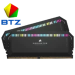 Corsair DOMINATOR PLATINUM RGB 64GB 2x32GB DDR5 DRAM 6600MHz C32 Intel XMP Memory Kit - Black