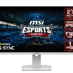 MSI G274QRFW  27" Wide Color Gamut | Flat | Rapid IPS | 2560 x 1440 WQHD | 170Hz | 1ms | G-Sync Compatible AMD FreeSync Premium White Esports Gaming Monitor