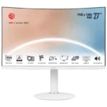 MSI Modern MD271CPW 27" 1920 x 1080 VA (FHD) 75Hz 4ms (GTG) White Curved Business Productivity Monitor