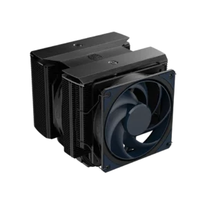Cooler Master MasterAir MA824 Stealth CPU Air Cooler<div class="product__titles">
<h1 class="product__title">MASTERAIR MA824 STEALTH</h1>
<h2 class="product__subtitle" data-text="Eight Recreated">EIGHT RECREATED</h2>
</div>
<div class="product__summary">

8 Superconductive Composite Heat Pipes
Expanded Copper Base
Dual Tower Push-Pull Setup
135mm and 120mm Mobius Series Fans
All Black Stealth Design
Maximum RAM Clearance

</div>