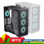 APNX C1 Mid-Tower ATX with 4 ARGB Fans PC Case - Black | White