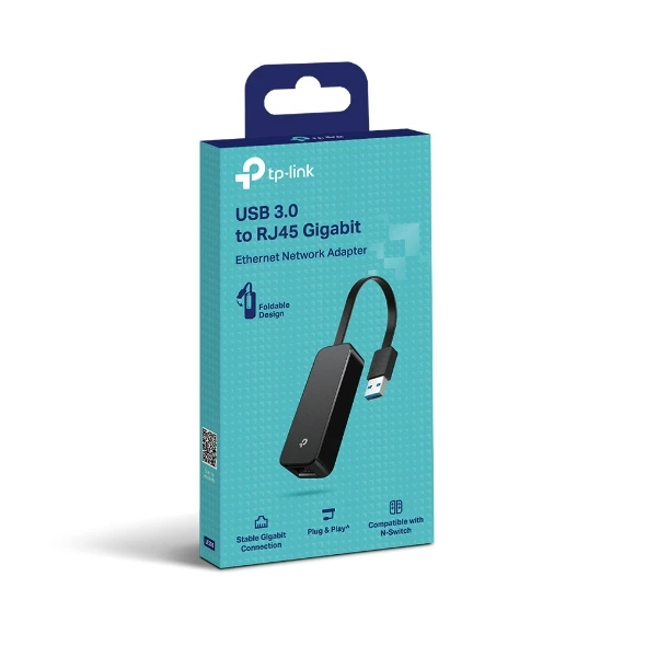 TP-Link UE306 USB 3.0 to Gigabit Ethernet Network Adapter
Fastest USB 3.0 and Gigabit solution ensure high-speed transfer rate
Plug and Play in Nintendo Switch, Windows 11/10/8.1, Mac OS and Linux OS
Foldable and Portable design ideally suits your Ultrabook
Compatible with Nintendo Switch: enjoy gaming with your friends and fast downloads by plugging into your Nintendo switch dock and adding a gigabit Ethernet connection