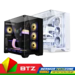 Lian Li O11 Vision E-ATX Dual Chamber Tower Gaming Chassis - Black | White | Chrome
