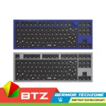 Keychron Q3 Barebone Knob Gasket RGB Blacklight LED Hot-Swap, Aluminum, 80% Layout, 87 Keys, Wired Only Mechanical Keyboard- Black | Blue | Silver
