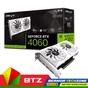PNY GeForce RTX 4060 8GB VERTO Dual Fan White Edition Video Card<div class="flex-1 overflow-hidden">
<div class="react-scroll-to-bottom--css-pyebv-79elbk h-full dark:bg-gray-800">
<div class="react-scroll-to-bottom--css-pyebv-1n7m0yu">
<div class="flex flex-col text-sm dark:bg-gray-800">
<div class="group w-full text-token-text-primary border-b border-black/10 dark:border-gray-900/50 bg-gray-50 dark:bg-[#444654]" data-testid="conversation-turn-7">
<div class="p-4 justify-center text-base md:gap-6 md:py-6 lg:px-0 m-auto">
<div class="flex flex-1 gap-4 text-base mx-auto md:gap-6 md:max-w-2xl lg:max-w-[38rem] xl:max-w-3xl }">
<div class="relative flex w-[calc(100%-50px)] flex-col gap-1 md:gap-3 lg:w-[calc(100%-115px)]">
<div class="flex flex-grow flex-col gap-3 max-w-full">
<div class="min-h-[20px] flex flex-col items-start gap-3 overflow-x-auto whitespace-pre-wrap break-words">
<div class="markdown prose w-full break-words dark:prose-invert light">
<ul>
 	<li>Get equipped for stellar gaming and creating with the NVIDIA® GeForce RTX™ 4060. It's built with the ultra-efficient NVIDIA Ada Lovelace architecture. Experience fast ray tracing, AI-accelerated performance with DLSS 3, new ways to create, and much more.
<table>
<tbody>
<tr>
<td>Card Dimensions</td>
<td>210 x 114.8 x 40mm; Dual Slot</td>
</tr>
<tr>
<td>Box Dimensions</td>
<td>321 x 181 x 66mm</td>
</tr>
<tr>
<td>NVIDIA® CUDA Cores</td>
<td>3072</td>
</tr>
<tr>
<td>Clock Speed</td>
<td>1830 MHz</td>
</tr>
<tr>
<td>Boost Speed</td>
<td>2475 MHz</td>
</tr>
<tr>
<td>Memory Speed (Gbps)</td>
<td>17</td>
</tr>
<tr>
<td>Memory Size</td>
<td>8GB GDDR6</td>
</tr>
<tr>
<td>Memory Interface</td>
<td>128-bit</td>
</tr>
<tr>
<td>Memory Bandwidth(GB/sec)</td>
<td>272</td>
</tr>
<tr>
<td>TDP</td>
<td>115 W</td>
</tr>
</tbody>
</table>
</li>
</ul>
</div>
</div>
</div>
</div>
</div>
</div>
</div>
</div>
</div>
</div>
</div>