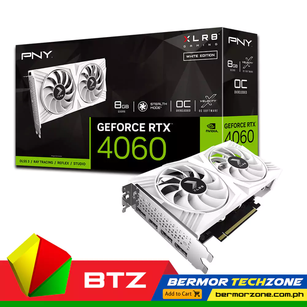 PNY GeForce RTX™ 4060 8GB XLR8 Gaming VERTO Dual Fan OC