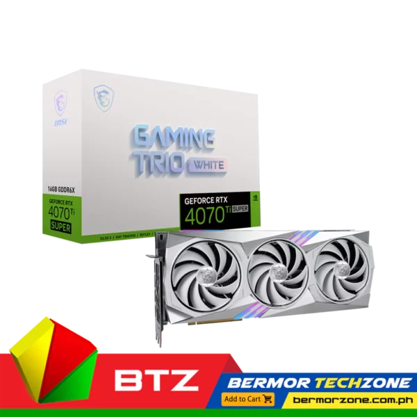 GeForce RTX 4070 Ti SUPER 16G GAMING TRIO WHITE btz ph (1)