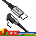 UGreen USB-C  2.0 Male To Angled USB-C 2.0 Male 3A Data Cable 90°Angle