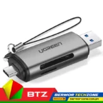 UGreen CM185 USB-C +USB-A To TF/SD 3.0 Card Reader Gray