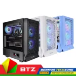 Thermaltake Ceres 330 TG ARGB Hidden Connector Motherboard Compatible Mid Tower Chassis - Black | Snow | Hydrangea Blue