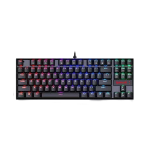 Redragon K552RGB-2 Kumara Blue Switch Black Mechanical Keyboard MADE FOR FLEXIBILITY. Performance-driven gaming keyboard Delivering Pro Features in a Compact 87-keys space-saving design at a serious affordable value! 87 Key Mechanical Gaming Keyboard with Custom Switches (Cherry Blue equivalent) for longevity with greater durability and responsiveness LED RGB Backlit Mechanical Gaming Keyboard 18 different RGB lighting modes, 9 different colors, 5 backlight brightness levels, breathing speed. PC Gaming Keyboard Compatibility Windows 10, 8, 7, Vista, XP, Limited Mac OS keyboard support. Works well with all major Computers Brands and Gaming PC.