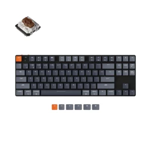 Keychron K1 Pro Low Profile Hotswap RGB Brown |  Red Switch Wireless Custom Mechanical KeyboardKeychron K1 Pro is an ultra-slim wireless custom mechanical keyboard that allows anyone to master any keys or macro commands on its 80% tenkeyless layout through VIA, it has included LSA (low profile spherical-angled) profile keycaps for both Windows and macOS, and users can hot-swap with Gateron low-profile MX mechanical switch in a breeze (<span class="text-only">for </span><span class="text-only text-with-abbreviation text-with-abbreviation-bottomline">RGB</span><span class="text-only"> Backlight Hot-Swappable Version only</span>).