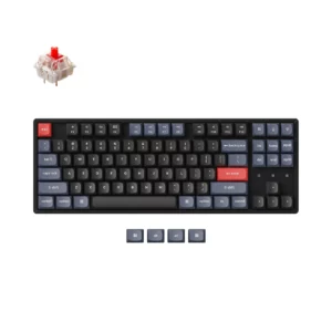 Keychron K8 RGB Backlight LED Aluminum Hot-Swap Optical Red | Blue | Brown Switch 80 Percent Layout 87 Keys Wireless Mechanical KeyboardThe Keychron K8 Tenkeyless Wireless Mechanical Keyboard is designed to enhance productivity with its popular TKL layout. It includes keycaps for both Windows and macOS, catering to a wide range of users. The hot-swappable option for Optical and Mechanical switches allows for easy customization without the need for soldering, offering flexibility in typing experience.

This keyboard features a wireless mode that can connect to up to 3 devices via Bluetooth, making it suitable for use with smartphones, laptops, and iPads. Additionally, it can also be used in wired mode with a USB Type-C connection. The K8 is compatible with both macOS and Windows, offering a Mac multimedia keys layout for Mac enthusiasts.

With a battery capacity of 4000mAh, the K8 boasts the largest battery in its class, providing up to 240 hours of typing with the backlight off. Its meticulously designed features, such as the dedicated smart assistant key and adjustable rubber feet, further enhance its functionality and productivity.