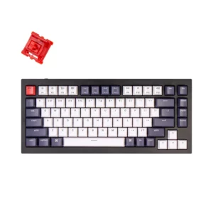 Keychron Q1 QMK Custom Mechanical Barebone Knob Keyboard Black | Grey | BlueThe Keychron Q1 QMK Custom Mechanical Barebone Knob Keyboard is a customizable mechanical keyboard kit designed for enthusiasts. Featuring a barebone design, it comes without switches or keycaps, allowing you to select and install your preferred components.

This keyboard offers a range of key features, including customizable switches and keycaps for a personalized typing experience, compatibility with QMK firmware for extensive customization, a durable aluminum frame, a rotary knob for additional functionality or volume control, hot-swappable sockets for easy switch replacement, customizable RGB backlighting, fully programmable keys, and a compact 75% layout with arrow keys. Ideal for users seeking a high-quality, customizable keyboard with advanced features and a sleek design.