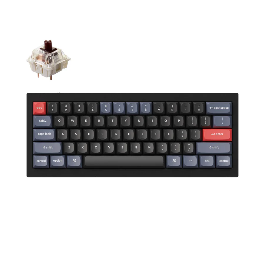 Keychron Q4 Full Assembled RGB Blacklight LED Hot-Swap Aluminum Gateron 61 Keys Wired 60 Percent Layout Black Mechanical Keyboard Red | Blue | Brown Switch
61 Keys Full Aluminum Frame: The Q4 is a mini custom all-metal mechanical keyboard ideal for a variety of situations and will upgrade your typing experience. With a solid full aluminum frame, the Q4 is designed for premium typing comfort and all the premium features with unlimited possibilities.
All-Around Customizable Keyboard: To build a fully customizable keyboard, we designed every component easily assembled. With QMK and VIA support, you can easily program and remap each key on the keyboard. The open-source firmware means endless possibilities for keyboard layouts, shortcuts, backlight effects, and more.
Hot-swappable Support: With the Gateron G Pro mechanical clicky Switches providing unrivaled tactile responsiveness with up to 50 million keystroke lifespan. You can also hot-swap the Q4 with almost all of the 3pin and 5pin MX mechanical switches on the market (including Cherry, Gateron, Kailh, Panda, etc.) without soldering required. The PCB-mounted screw-in stabilizer for “big keys” such as space bar, shift, enter, and delete are designed for less wobbliness.
Innovative Double Gasket: This Double-Gasket Structure allows the keyboard to maintain the flexibility of the gasket structure and improves the overall typing sound. We added silicone pads between the top and bottom cases to significantly reduce the sound resonance between the metals and reduce the noise of the impacted metals.
Double-shot PBT Keycaps: The south-facing RGB is designed to better illuminate the keyboard backlight from the typist’s angle with the premium non-shine-through PBT keycaps installed. The PBT keycaps will provide excellent oil resistance, enhance the type feel, and prevent the legends from fading out.