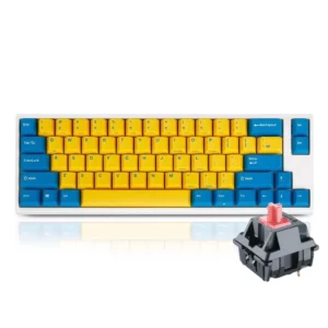 Leopold FC660M Bluetooth PD Ash Yellow | Mini Size 66 Keys | PBT Double Shot Key Cap | Bluetooth 5.1 and USB Type C Interpace Mechanical Keyboard Cherry MX Red | Cherry MX Silent Red SwitchThe Leopold FC660M Bluetooth PD Ash Yellow is a striking mechanical keyboard that combines style with functionality. With its mini 66-key layout, it's a space-saving solution without compromising on performance. It offers a choice between Cherry MX Red switches for a smooth linear feel or Cherry MX Silent Red switches for a quieter typing experience. The keycaps are made of durable PBT material with double-shot legends, ensuring long-lasting and fade-resistant key labels. Connectivity is versatile with Bluetooth 5.1 and USB Type-C options, catering to a range of devices and preferences.