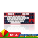 Leopold FC750R PD White Blue Red case TKL 87 Keys | PBT Keycap | USB and PS2 Interface Mechanical Keyboard Cherry MX Silver