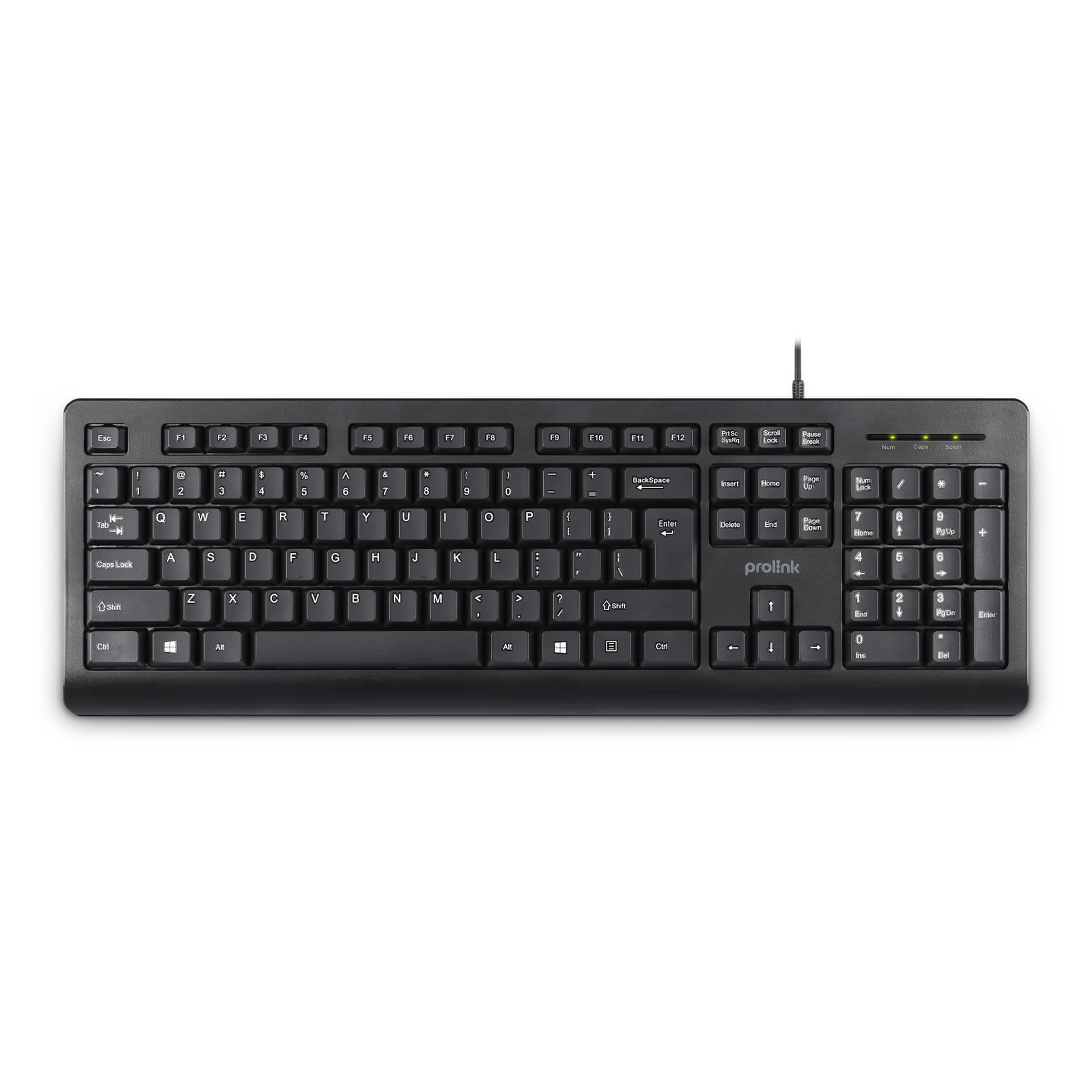 Prolink PKCS-1008 Classic USB Wired Keyboard* Plug-and-Play
* 104 Keys/ Adjustable Keyboard Height
* Classic, full-sized keyboard layout with easy-to-read keys
* Spill-Resistant