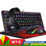 Redragon S113P-KN Keyboard Mouse Mousepad Headset 4 In 1 Gaming Set