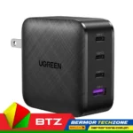 UGREEN CD224 70773 | 100-240V～50/60Hz  150mA Max | USB-A+3*USB-C 65W  GaN Tech Fast Charger Black