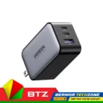 UGREEN CD244 10334 | 100-240V~50/60Hz  1.8A Max |USB-A+2*USB-C 65W  GaN Tech Fast Charger Black