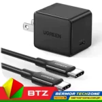 UGREEN CD250 50576 | 100-240V~50/60Hz 700mA Max | USB-C 25W PD Charger With  C-C 2M Cable Black