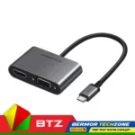 UGREEN CM162 50505 25cm  USB-C To HDMI+VGA Converter With PD Gray