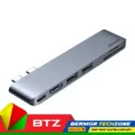 UGREEN CM380 80856 Dual USB-C To HDMI+2*USB 3.0 A+TF/SD+USB-C Female Converter Gray