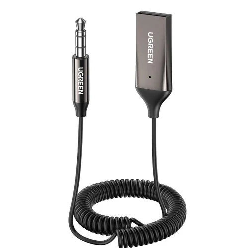 UGreen CM309 Car Bluetooth 5.0 Receiver Audio Adapter BLACKThis versatile device functions as both a music player and a hands-free calling device, allowing simultaneous connections for up to two devices. Featuring Bluetooth version 5.0, it enables connectivity with both USB and AUX simultaneously. Equipped with a microphone, it supports Bluetooth protocols A2DP and HFP, along with audio formats SBC and AAC. Operating within a frequency range of 2.402GHz-2.480GHz and a frequency response of 20Hz-20kHz, it delivers an output power of 33mW at RL=16Ω, ensuring a Signal to Noise Ratio (SNR) greater than 90dB and a sensitivity of -42±3dB. With a transmission distance of up to 10m, low Total Harmonic Distortion (THD+N) of <0.05%, Bluetooth delay of <200mS, and a USB working current of 130mA/5V, this device is equipped with LED indicator lights in both red and blue.