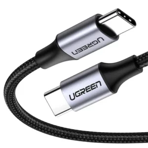 UGreen US261 USB-C 2.0 Male To USB-C 2.0 Male 3A Data CableThe 60W PD Fast Charging Cable ensures rapid charging for your phones, tablets, laptops, and other C-Port devices using 60W, 45W, and 18W USB-C Power Adapters. With a power output of up to 20V/3A, it supports maximum 60W Power Delivery PD fast charging and QC3.0, along with a transfer speed of up to 480Mbps (USB 2.0) – equivalent to 100 songs every 5 seconds.

Equipped with an upgraded intelligent chip, this type C charger ensures reliable conductivity and stable charging current, prioritizing safe charging. Compatible with a wide range of devices, including Samsung Galaxy, Google Pixel, LG, Nintendo Switch, iPad Pro, MacBook, Google Chromebook Pixel, Dell XPS, Microsoft Lumia, HTC, Huawei Matebook, Lenovo Yoga, and ASUS ZenBook, it caters to various charging needs.