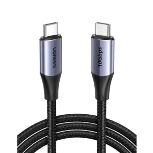 UGreen US355 USB-C 3.1 GEN2 Male To Male  5A Data Cable 1MUGREEN USB-C To USB-C Cable 3.1 Gen 2 offers rapid charging and syncing between two USB Type-C enabled devices. You can use it to connect your pixel smartphone to new Macbook Pro for data transfer, or simply plug your Type-C laptop or cell phone to a wall charger adapter for power supply.
<ul>
 	<li>Support Power Delivery Charge at Max 100W, 20V/5A.</li>
 	<li>Support USB C 3.1 Gen 2 standard fast data transfer at Max 10Gbps.</li>
 	<li>Support Max 3840x2160 at 60HZ 4k video output.</li>
</ul>