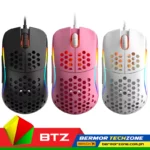HK Gaming NAOS M Ultra Lightweight Honeycomb Shell Wired RGB Gaming Mouse | Black | Pink | White|