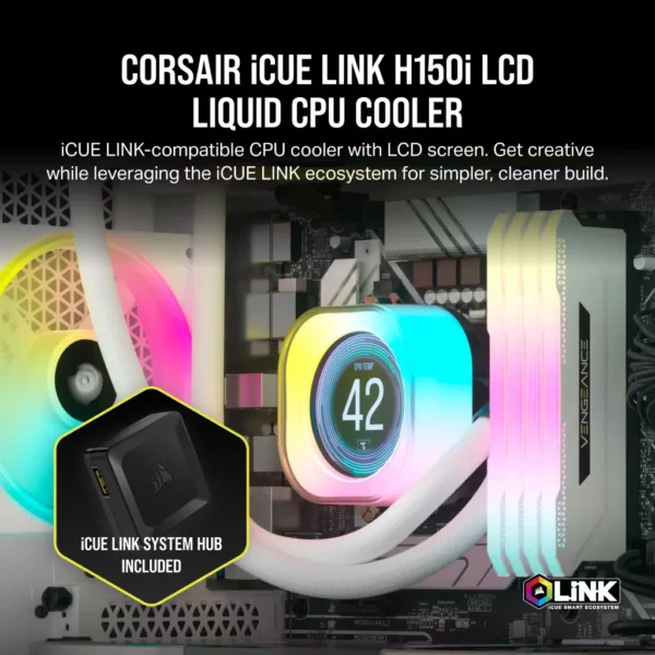 iCUE LINK H150i LCD Liquid CPU Cooler