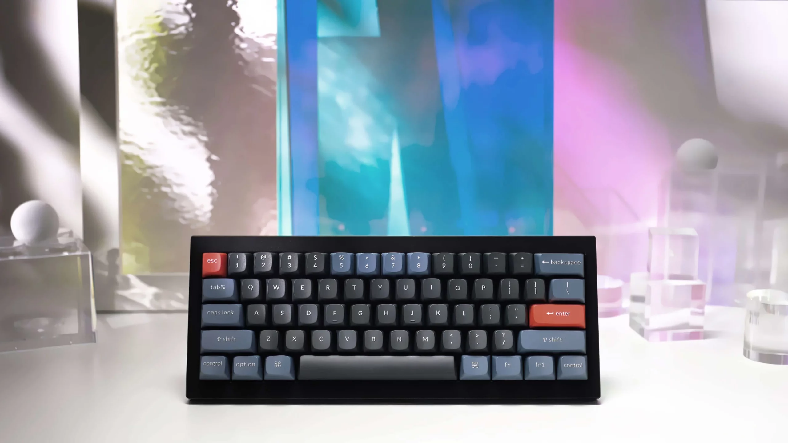 Keychron Q4 Full Assembled RGB Blacklight LED Hot-Swap Aluminum Gateron 61 Keys Wired 60 Percent Layout Black Mechanical Keyboard Red | Blue | Brown Switch
61 Keys Full Aluminum Frame: The Q4 is a mini custom all-metal mechanical keyboard ideal for a variety of situations and will upgrade your typing experience. With a solid full aluminum frame, the Q4 is designed for premium typing comfort and all the premium features with unlimited possibilities.
All-Around Customizable Keyboard: To build a fully customizable keyboard, we designed every component easily assembled. With QMK and VIA support, you can easily program and remap each key on the keyboard. The open-source firmware means endless possibilities for keyboard layouts, shortcuts, backlight effects, and more.
Hot-swappable Support: With the Gateron G Pro mechanical clicky Switches providing unrivaled tactile responsiveness with up to 50 million keystroke lifespan. You can also hot-swap the Q4 with almost all of the 3pin and 5pin MX mechanical switches on the market (including Cherry, Gateron, Kailh, Panda, etc.) without soldering required. The PCB-mounted screw-in stabilizer for “big keys” such as space bar, shift, enter, and delete are designed for less wobbliness.
Innovative Double Gasket: This Double-Gasket Structure allows the keyboard to maintain the flexibility of the gasket structure and improves the overall typing sound. We added silicone pads between the top and bottom cases to significantly reduce the sound resonance between the metals and reduce the noise of the impacted metals.
Double-shot PBT Keycaps: The south-facing RGB is designed to better illuminate the keyboard backlight from the typist’s angle with the premium non-shine-through PBT keycaps installed. The PBT keycaps will provide excellent oil resistance, enhance the type feel, and prevent the legends from fading out.