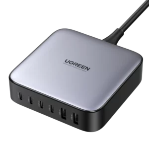 UGREEN CD271 40913 | 100-240V~50/60Hz 2.5A Max | 2*USB-A+4*USB-C 200W Desktop Fast Charger BlackGaN PD Fast Charger with 3FT USB C to C Charging Cable Compatible with MacBook Pro/Air, iPad, iPhone 14/14 Pro Max, Galaxy, Pixel, Steam Deck and More
<ul>
 	<li>Take your work efficiency due to charging for 6 devices</li>
 	<li>Supplies up to 200W of power</li>
 	<li>Full charge a 16-inch MacBook Pro 2021 in just 1.5 hours</li>
 	<li>With the latest GaN chipset, 3X faster than orignal</li>
 	<li>Advanced GaN & SiC chips improve heat dissipation</li>
 	<li>Compatible all USB-C and USB-A devices</li>
 	<li>Increases the power conversion rate to 95%</li>
</ul>