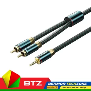 Vention 3.5mm Male to 2RCA Male Audio Extension Cable Cotton Braided Green Copper Type Gold-Plated High Frequency and Tight Bass SoundThe VENTION fiber audio cable is perfect for compatibility with standard and HD devices with Toslink connectors, including sound bars, receivers, preamps, audio processors, DACs, TVs, PS4, Playstation, Xbox, and more. It supports multi-channel surround sound, uncompressed PCM audio optical, and compressed 5.1 to 7.1 surround sound systems like Dolby Digital +, DTS-HD, and LPCM. The cable features a high-quality PVC jacket for flexibility and durability, and the 24K gold-plated connector ensures optimal signal transmission. The removable rubber head protects the plug when not in use. As optical cables, they are not affected by RFI or EMI signals.