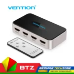 Vention HDMI In To HDMI Out Aluminum Alloy And ABS 4K@30Hz HDMI Switcher Gray