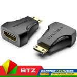 Vention Dual Direction PVC 4K@30Hz Mini HDMI To HDMI C Male A Female Adaptor Black