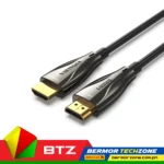 Vention HDMI A Male To HDMI A Male Tinned Copper And Optical Fiber 4K@60Hz Optical Fiber HDMI Black